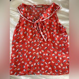 Beach Bash by Art & Tatyana Sailor style floral print shirt Woman’s 3XL